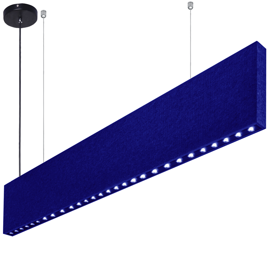 Aluminium Profile LED Linear Pendant Light Acoustic Lighting with noise sound absorption panel for supermarket office mall